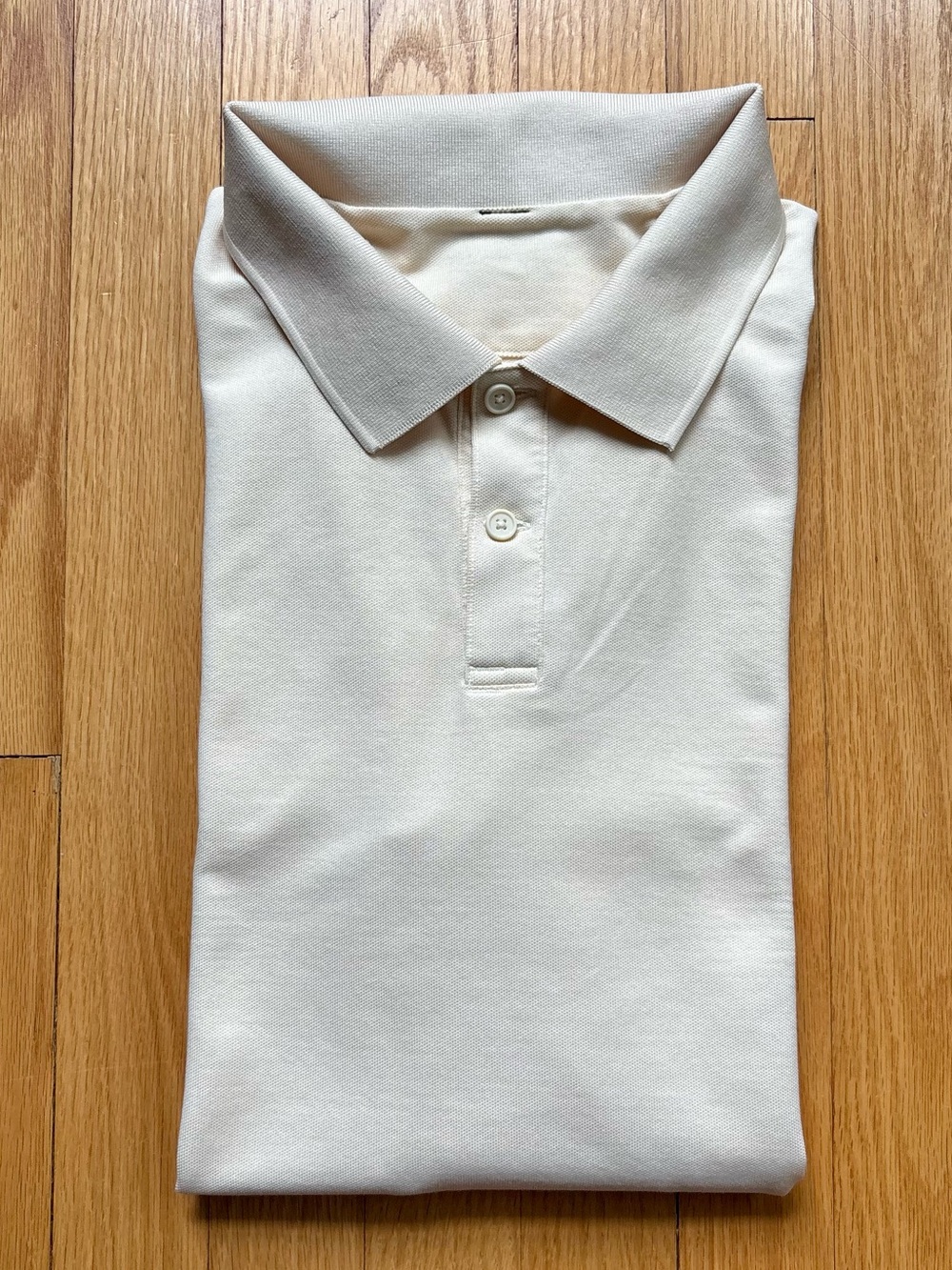 Lululemon Men’s Short Sleeve Heavy Polo Shirt Medium Yellow Solid
